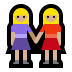 👭🏼 women holding hands: medium-light skin tone display on Windows